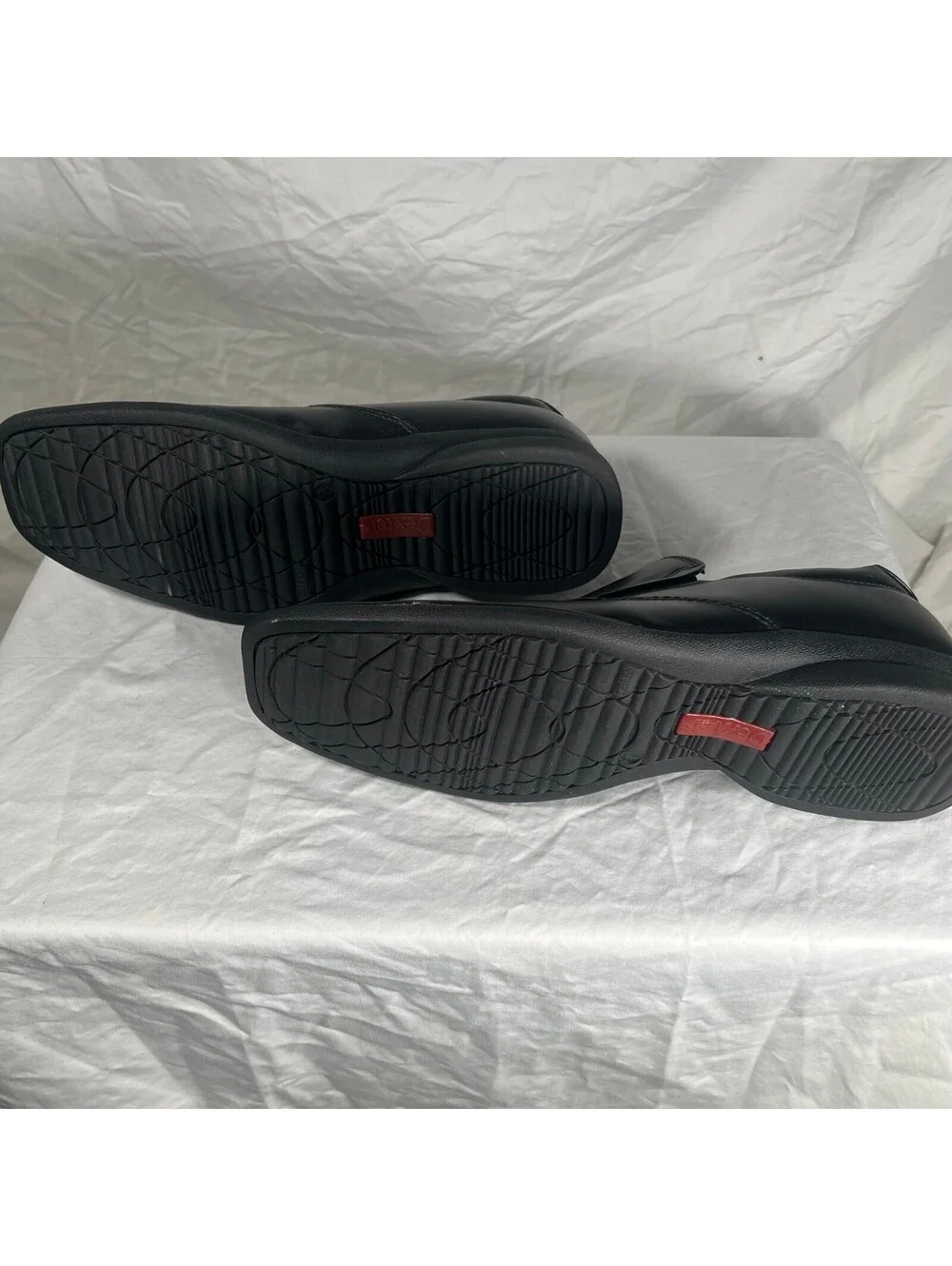 Dexter Comfort Men’s 10.5 Black Slip On Square Toe Dress Shoes Leather Lined